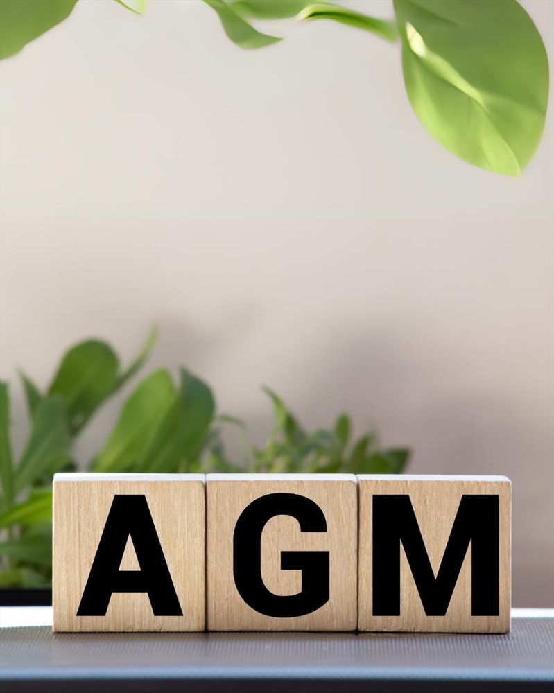 The letters AGM