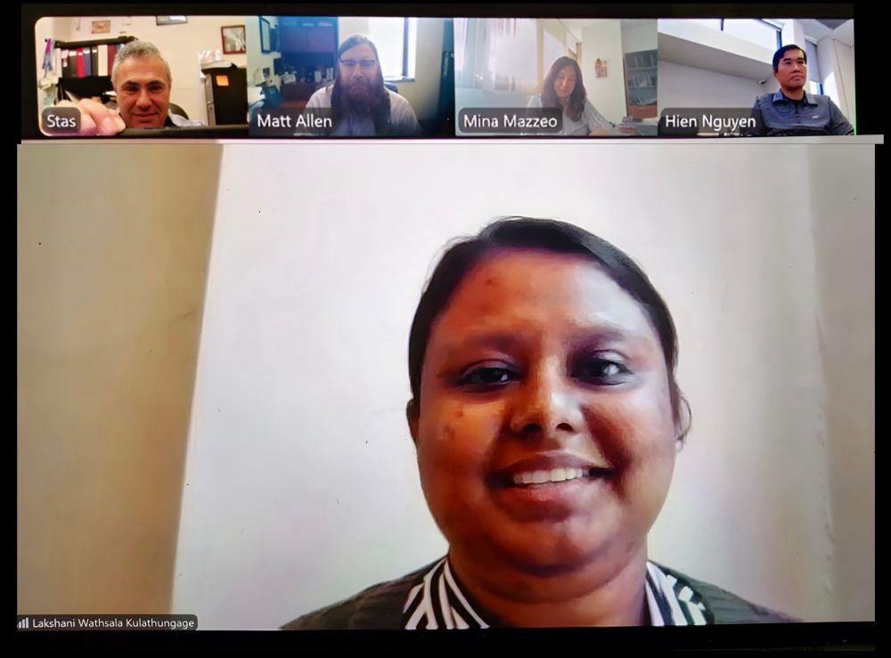 Screenshot from Lakshani Wathsala Kulathungage’s PhD defense 