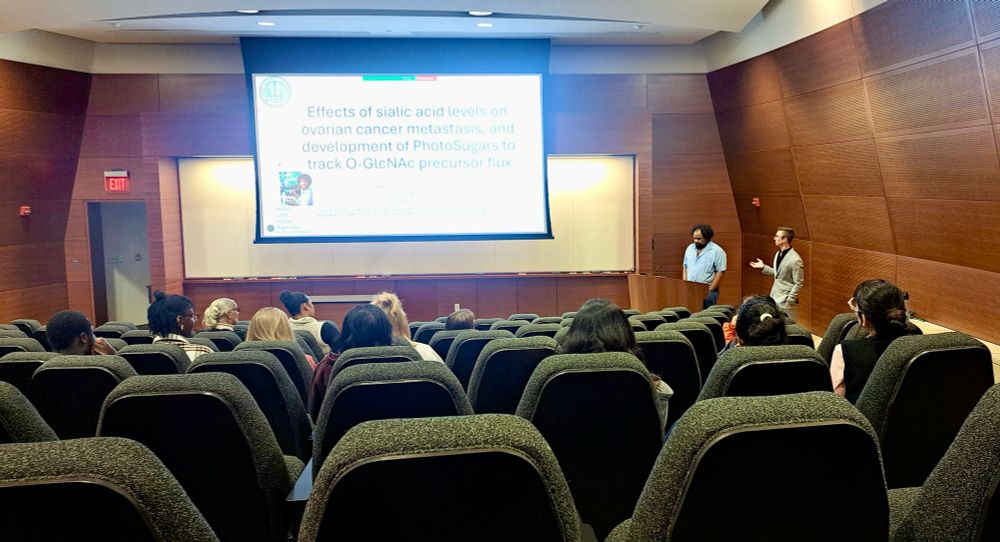 Garry Leonard defending his dissertation in Schaap Hall