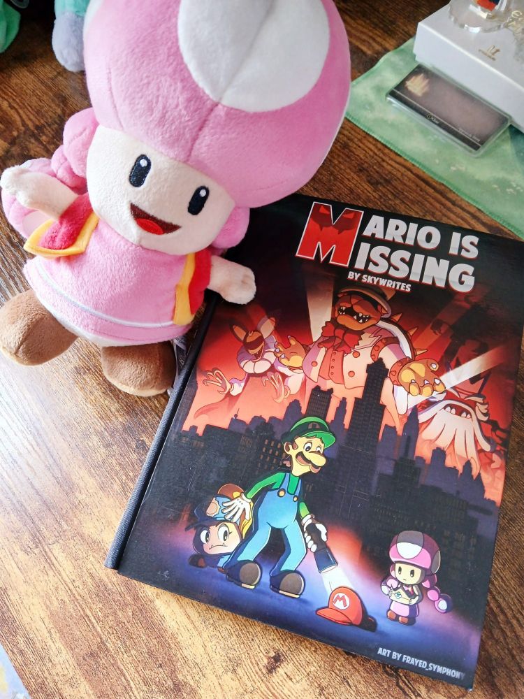 Book copy of Mario is Missing by SkyWrites. Cover art by @frayed.symphony.
