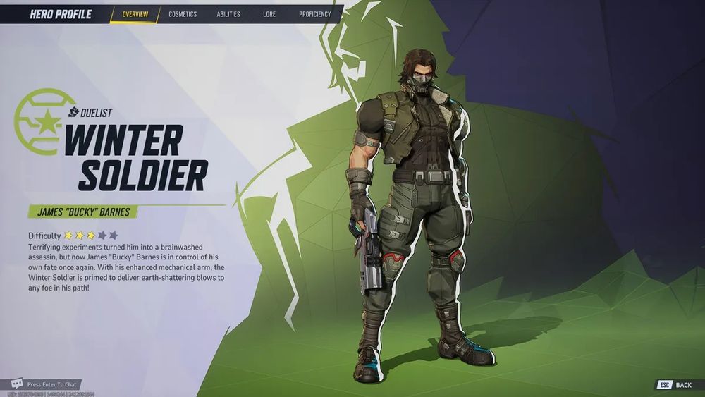 A screenshot of Winter Soldier from Marvel Rivals