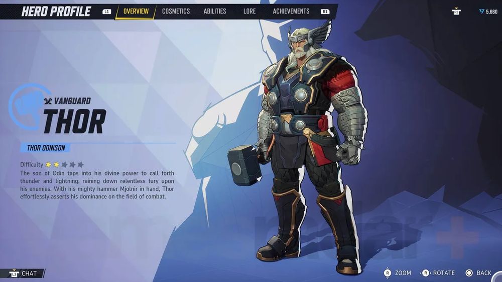 A screenshot of Thor from Marvel Rivals