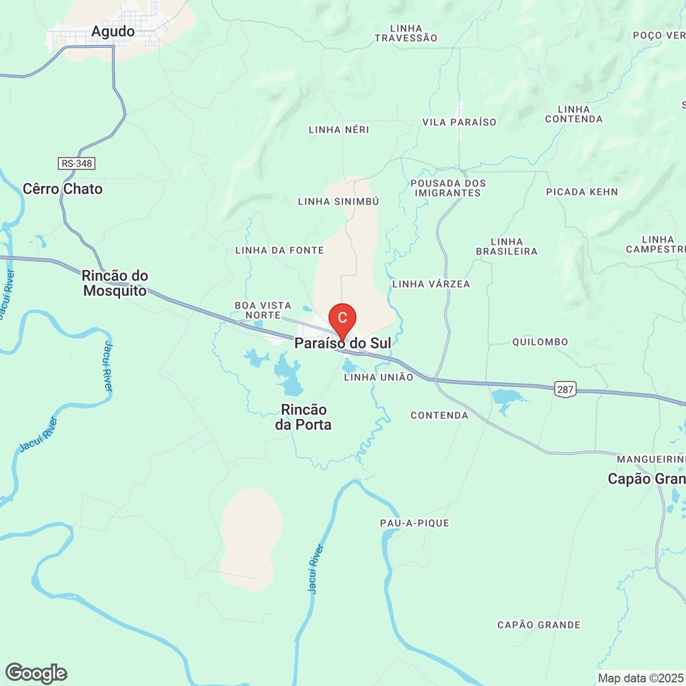 Mapa de Paraíso do Sul, Rio Grande do Sul