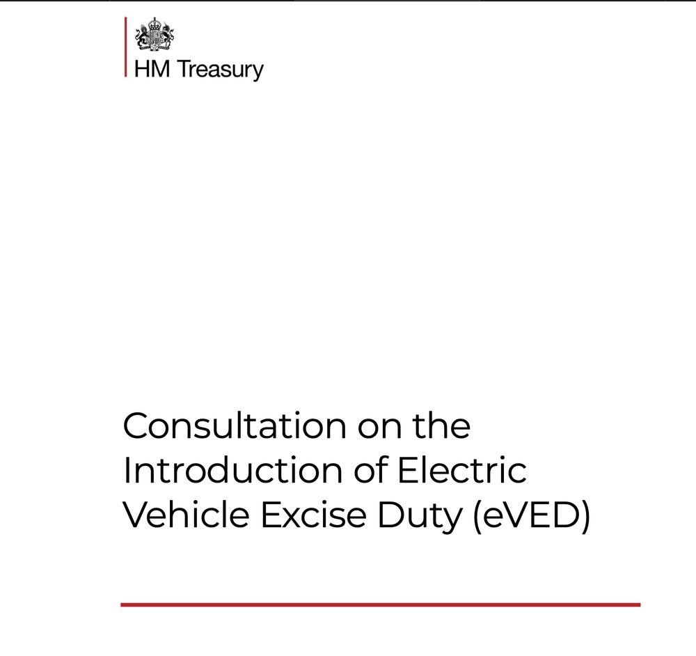 A scrrenshot of a government document about the imposition of a 3p per mile road tax on electric vehicles