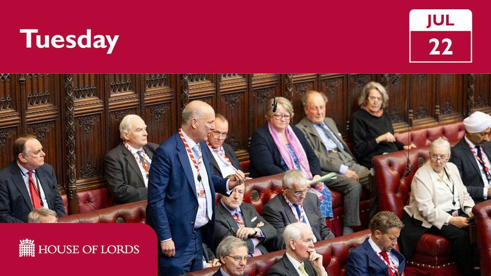 Graphic with image of Lords chamber