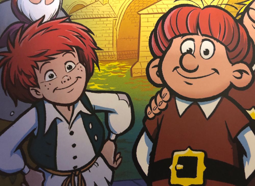 Links auf dem Bild neben mir ein anderer junger Rotschopf. 