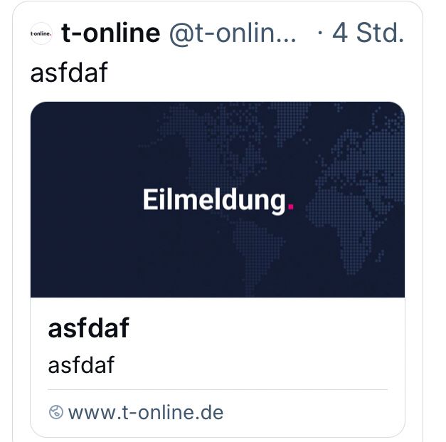 t-online Eilmeldung zum Thema asfdaf