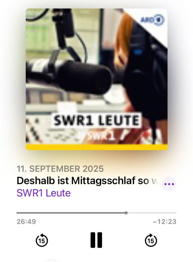 SWR1 Leute Podcast
Thema Deshalb ist Mittagsschlaf so wichtig