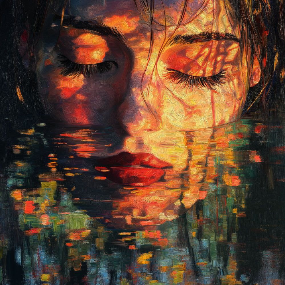 whispers of light, Dali style, vivid, high contrast