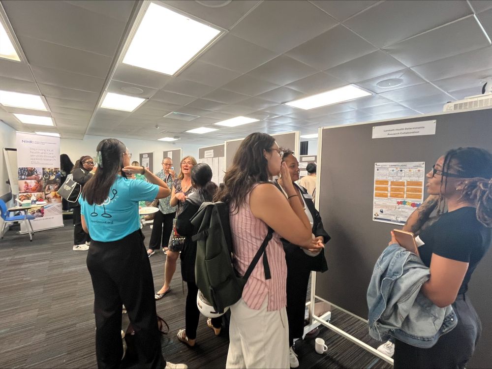 Attendees networking at stalls 