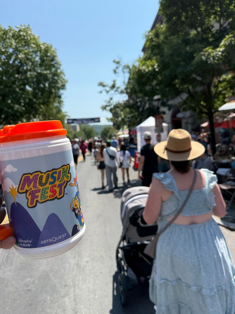 Musikfest 2025 in Bethlehem Pennsylvania. You can get discounted refills on mugs you purchased in previous years