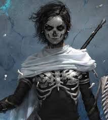 Torso shot to Harrowhark from The Locked Tomb Series 