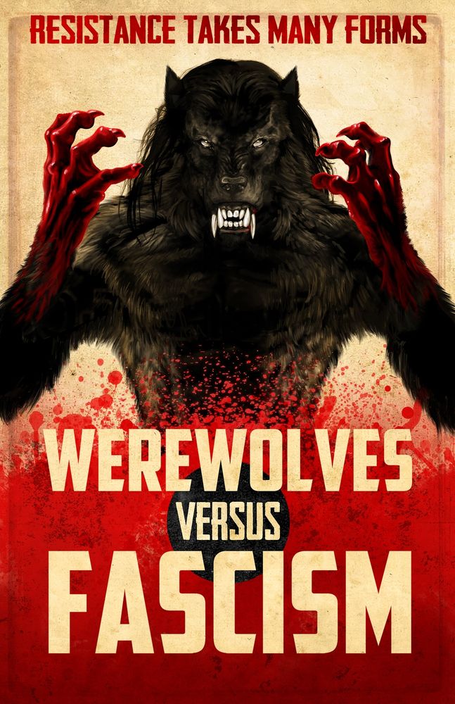 Werewolves Vs Fascism zine cover