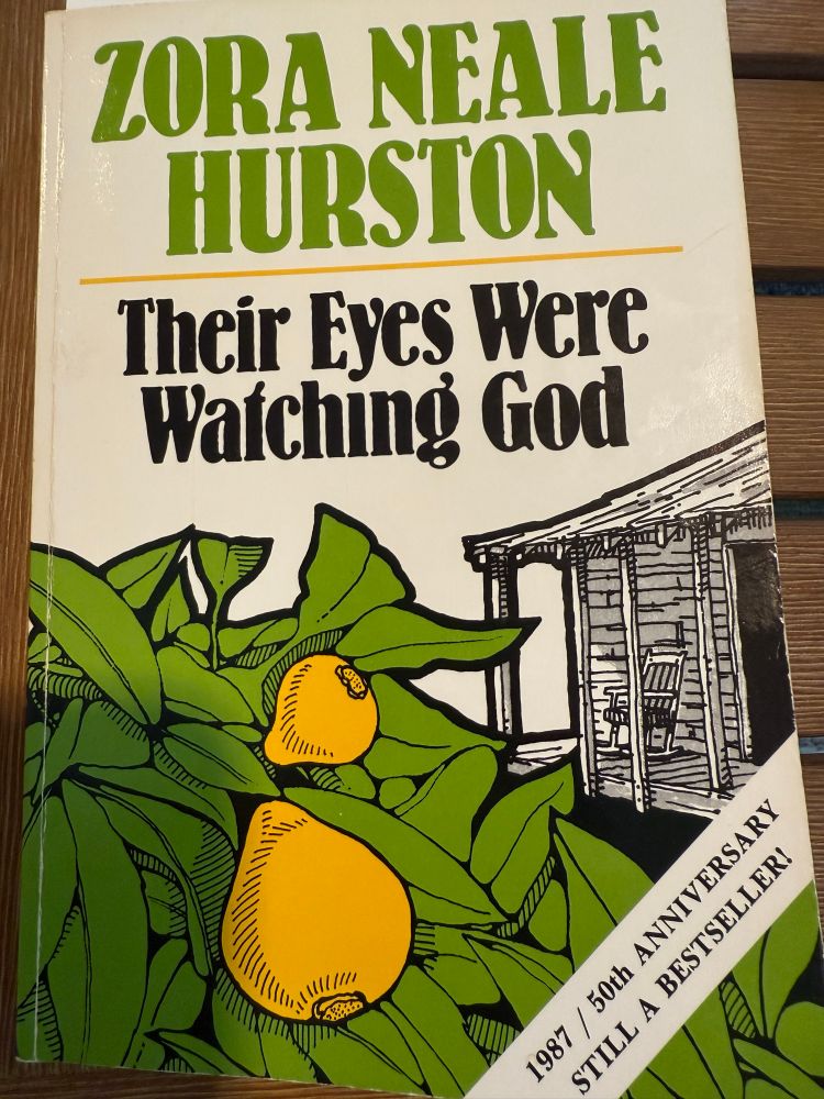 This is a photo of the cover of the book “Their Eyes Were Watching God” by Zora Neale Hurston. 