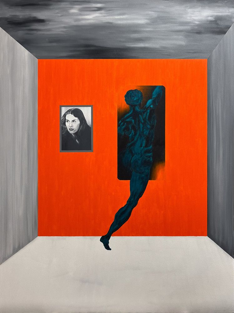 painting based on Michelangelo drawing