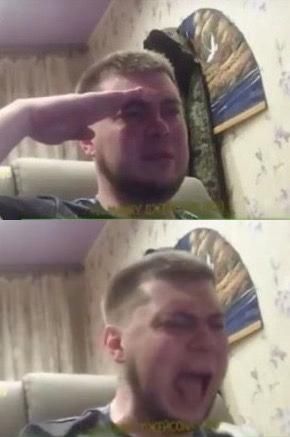 Saluting and screaming