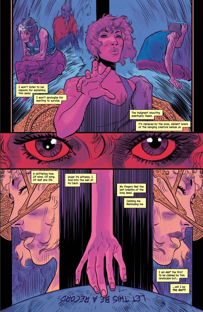 Page from Into The Unbeing #3; art by Hayden Sherman, written by Zac Thompson 