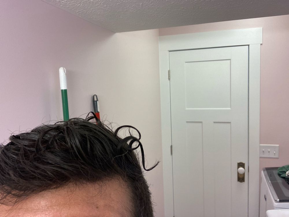 A selfie of my hair being wild