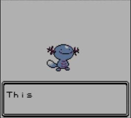 A picture of a smiling wooper from Pokemon with a pokemon text box saying "this"