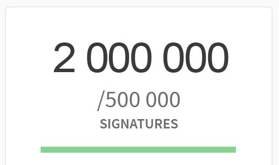 Montage des 2000000 de signatures pour la pétition contre la loi Duplomb