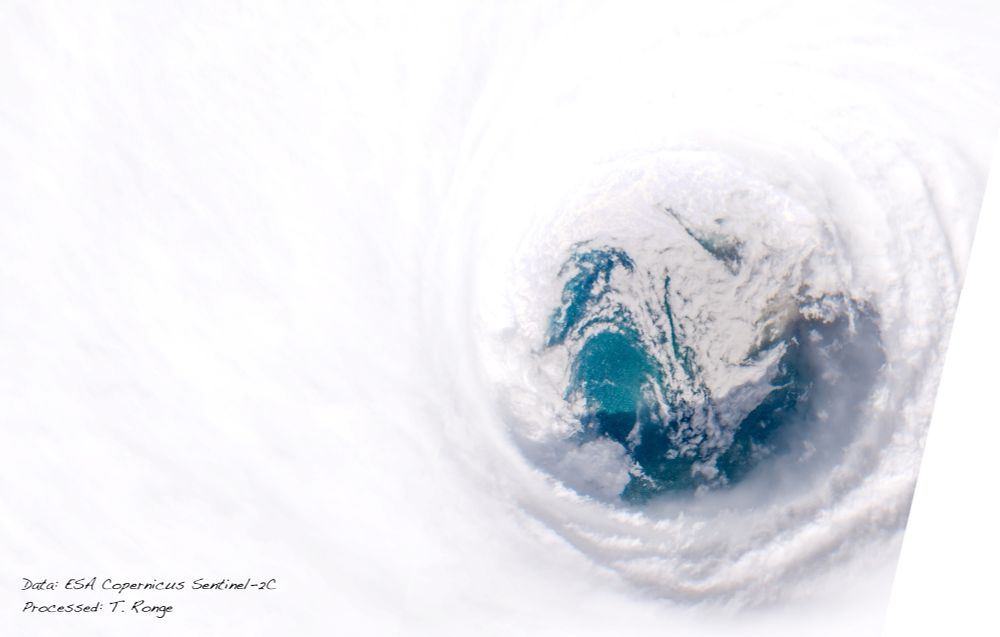 A satellite picture of the eye of major hurricane Melissa during landfall on Jamaica.