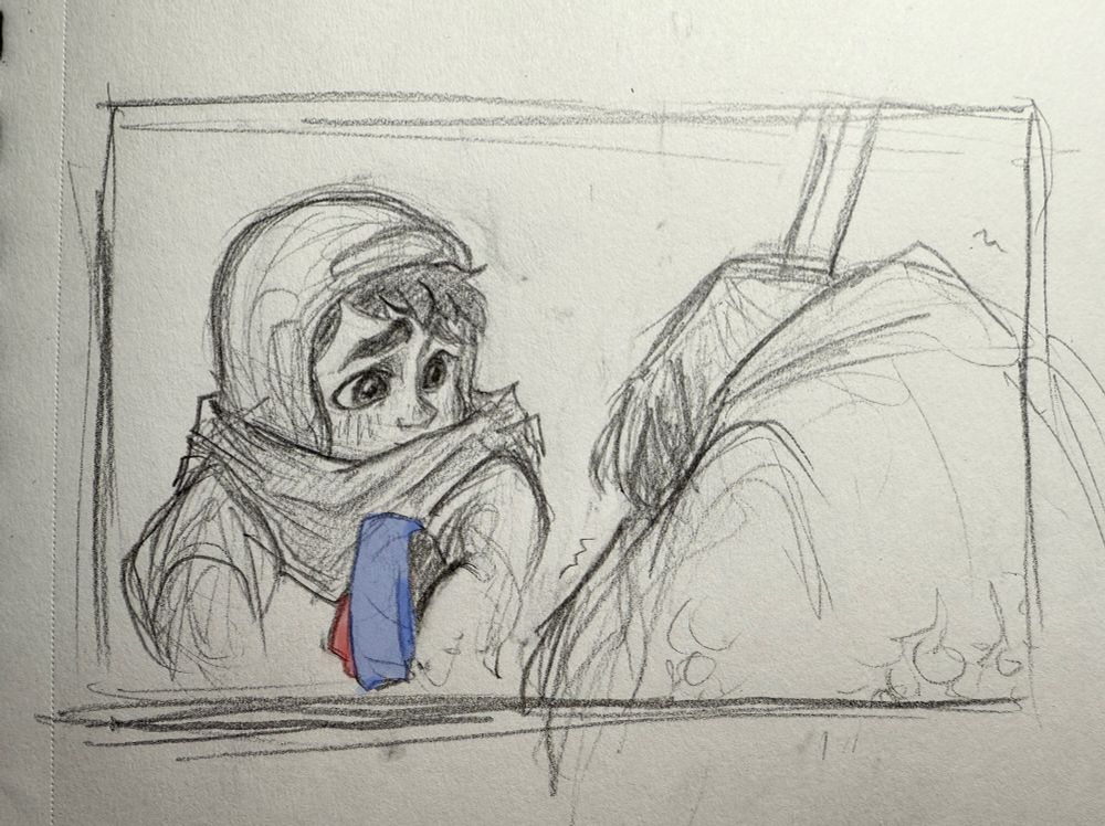 Third panel: Jayce finally pulls out a multicolored handkerchief—one side deep red, the other royal blue.