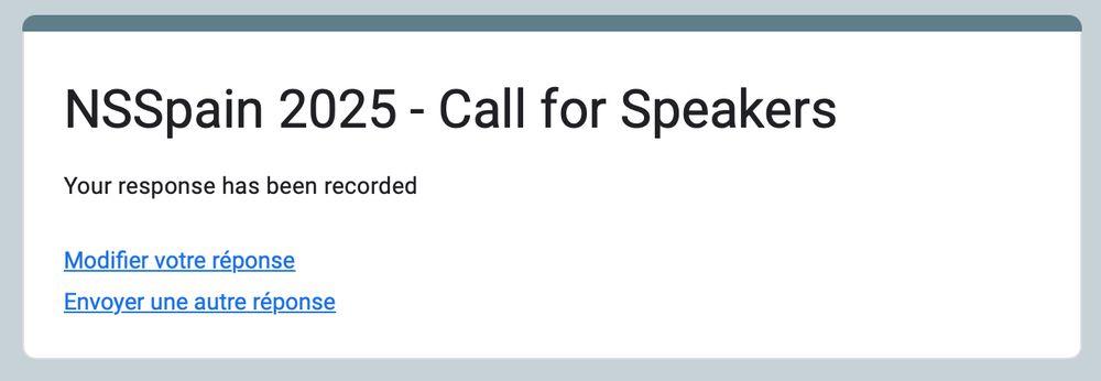 NSSpain 2025 - Call for Speakers
Your response has been recorded