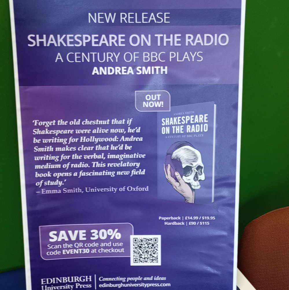 Publicity sign about the book 