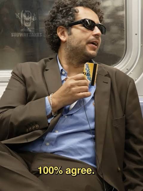 Subway takes guy saying 100% agree 