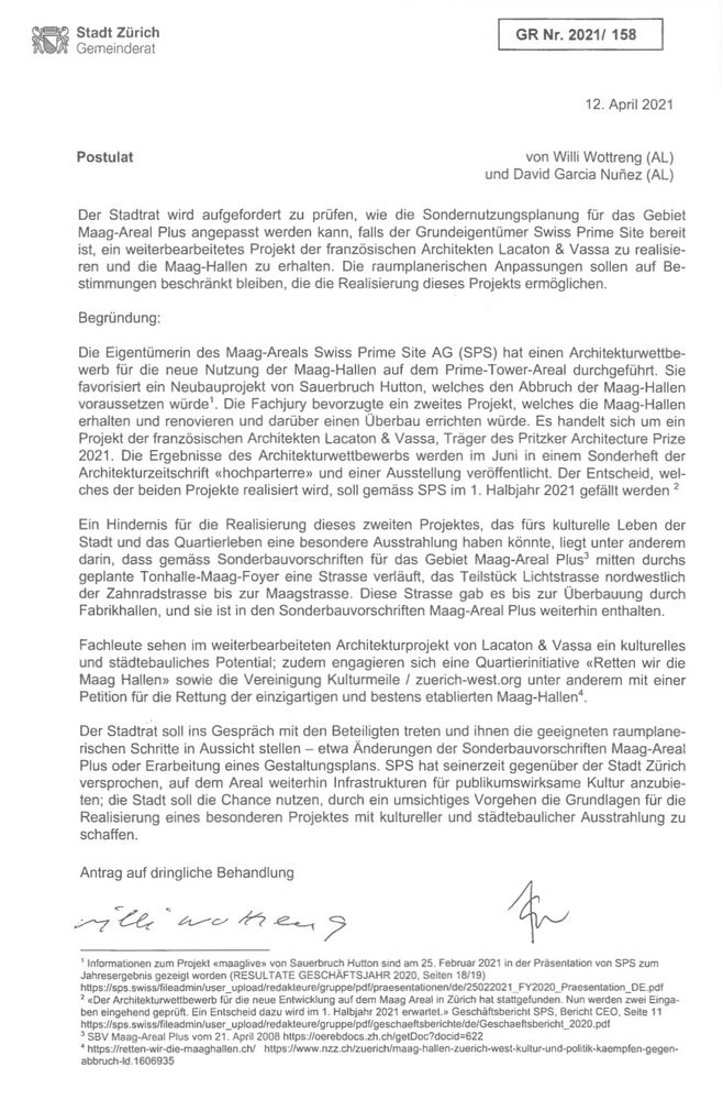 David verlangte bereits im 2021, dass die Hallen bleiben müssen 