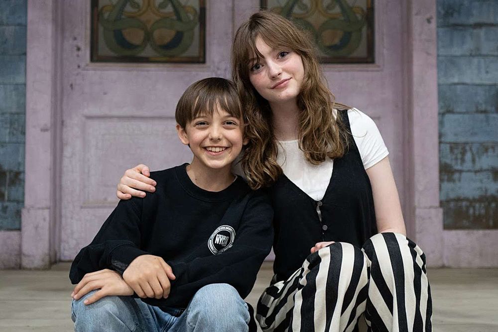 Levi Chrisopulos and Olive Abercrombie together, ready to play the di Angelos.