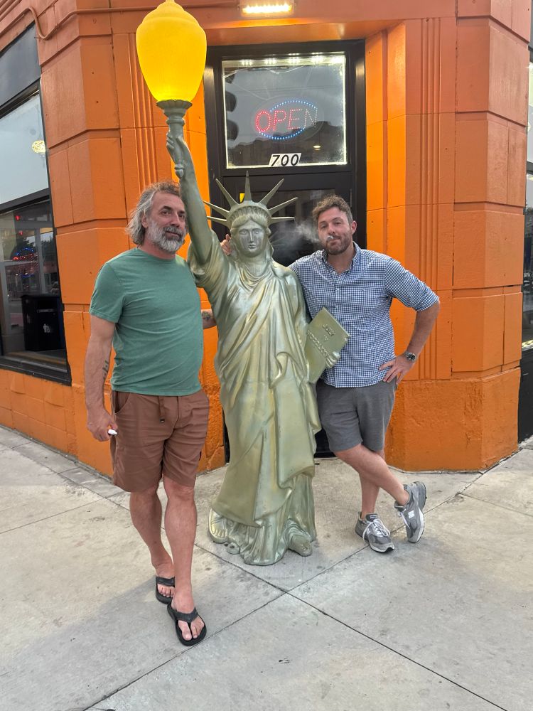 Me and Shane at the Statue of Liberty 