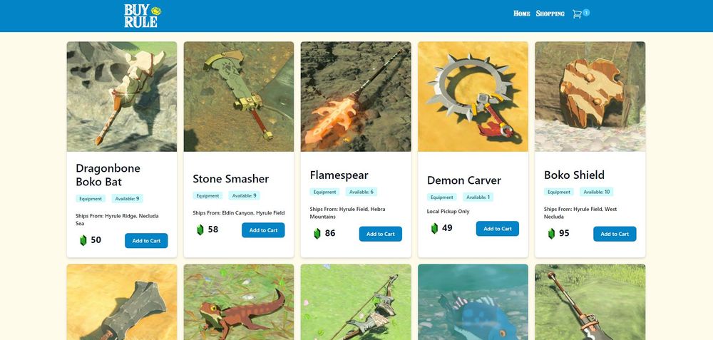 Image d'une page de Buy Rule... Quelque chose est déjà dans notre panier... On avoue tout.