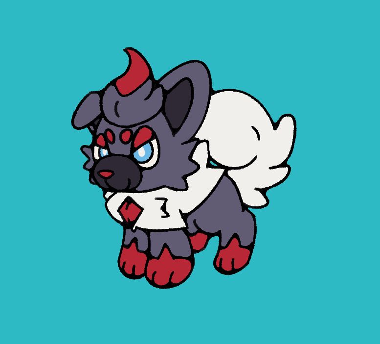 A fusion of zorua and rockruff 
