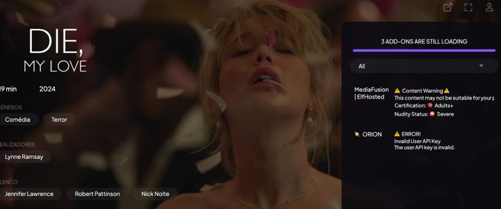 app stremio sem opção pra ver o filme