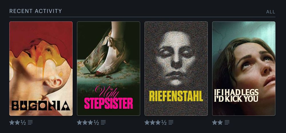 Bugonia, The Ugly Stepsider, Riefenstahl, If I Had Legs I'd Kick You