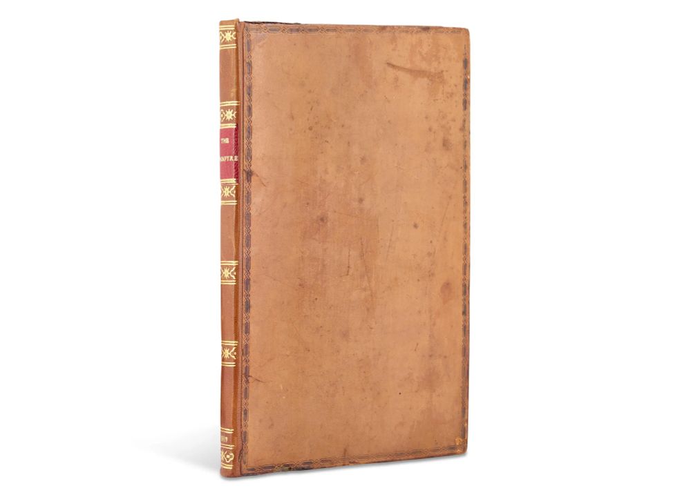 Slim volume in contemporary calf, rebacked, gilt spine with red morocco title label, lightly rubbed. With Guillermo del Toro's Frankenstein on Netfliex now and Maggie Gyllenhaal's The Bride on the way, is it time for a film version of this? Would be interesting to see a more Gothic/Romantic and less Victorian vampire, also shorn of the Hollywood trappings