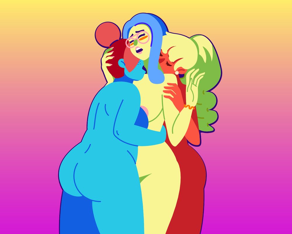 Kara (left), Tappi (middle) and Jackie (right) from Going Under