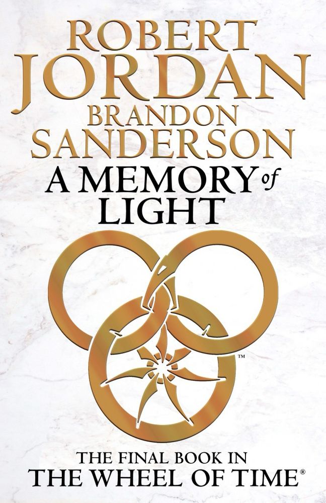 The cover of A Memory of Light by Robert Jordan and Brandon Sanderson; the final book in The Wheel of Time series.