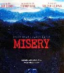 The poster for Misery staring James Caan and Kathy Bates. They are both brilliant in this move, though Bates is definitely the most brilliant and is super scary in this movie
