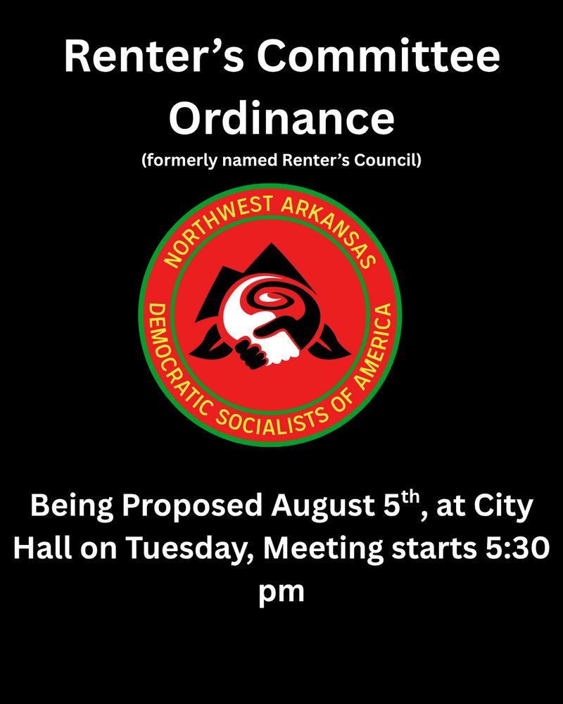 Renter’s Committee Ordinance
(formerly named Renter’s Council)

Being Proposed August 5th, at City Hall on Tuesday, Meeting starts 5:30 pm