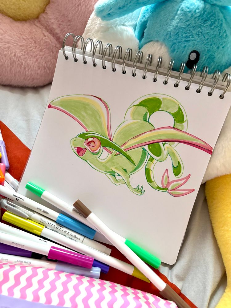 sketch pf flryong flygon with lohihu pems