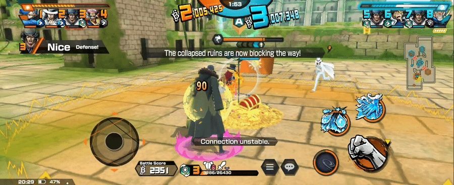 Teammate Lucci activates Sabo's counter which ends up killing Kuzan (Lucci's own teammate)