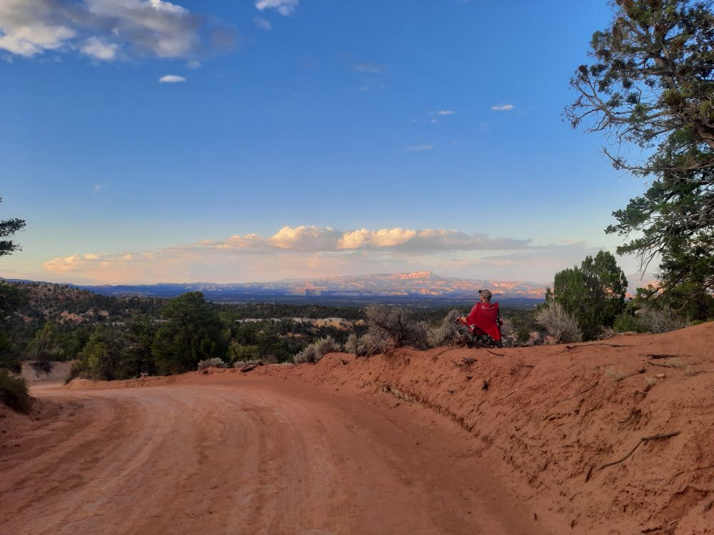A new phd student enjoying the perks of fieldwork in Grand Staircase Escalante National Monument.