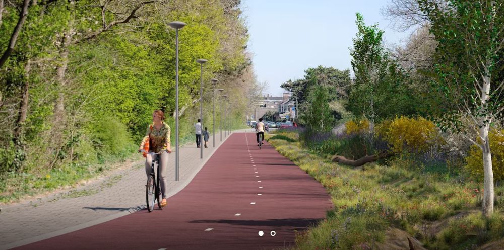 Artists impression of the cycle lane