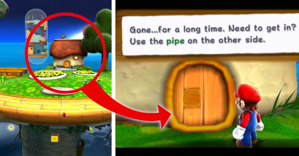 Esta porta em Super Mario Galaxy (Wii) esconde um dos segredos mais engenhosos do Mario