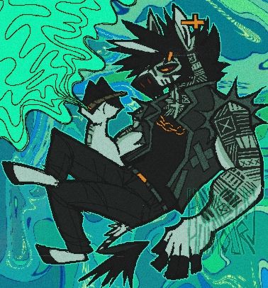 My zebra fursona Dean on a green background laying back and smoking. low key chilling out and not giving a fuck