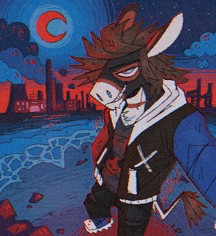 A selfie of my truesona, mule, standing on an exaggerated version of the beach of my hometown, i live very close and used to walk there at night. Still probs one of my fave backgrounds I've done.