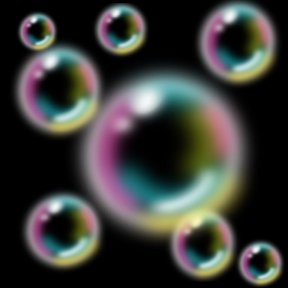 Bubbles on a black background