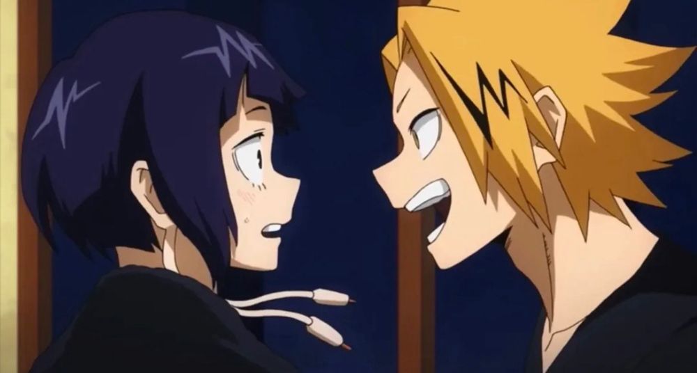 Kyoka Jiro (left) and Denki Kaminari (right)